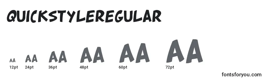 Размеры шрифта QuickstyleRegular