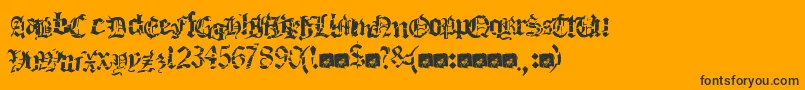 Deathfuckingmetal Font – Black Fonts on Orange Background