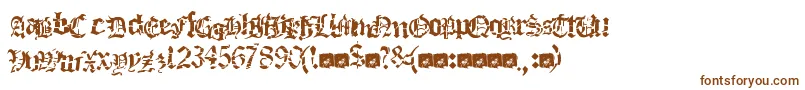 Deathfuckingmetal Font – Brown Fonts on White Background