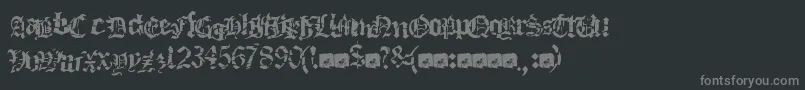 Deathfuckingmetal Font – Gray Fonts on Black Background