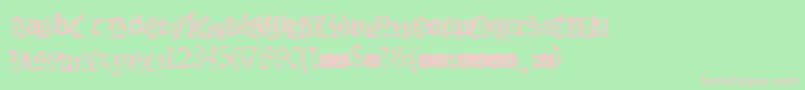 Deathfuckingmetal Font – Pink Fonts on Green Background