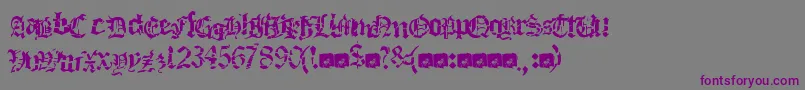 Deathfuckingmetal-Schriftart – Violette Schriften auf grauem Hintergrund