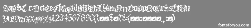 Deathfuckingmetal Font – White Fonts on Gray Background