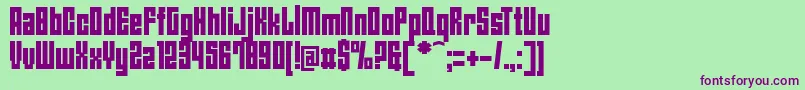 AngiesNewHouse Font – Purple Fonts on Green Background