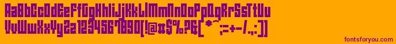 AngiesNewHouse Font – Purple Fonts on Orange Background
