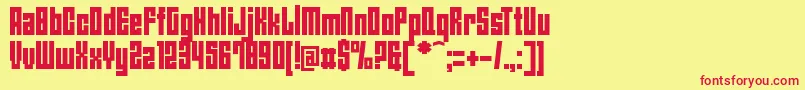 AngiesNewHouse Font – Red Fonts on Yellow Background