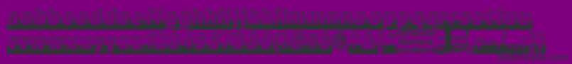 フォントLevel – 紫の背景に黒い文字