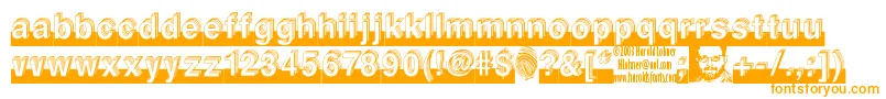 Level Font – Orange Fonts on White Background