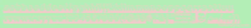 Level Font – Pink Fonts on Green Background