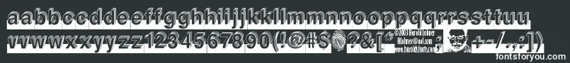 Level Font – White Fonts on Black Background
