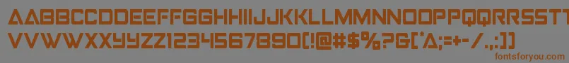 Strikefightercond Font – Brown Fonts on Gray Background