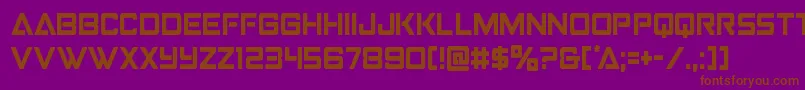 Strikefightercond Font – Brown Fonts on Purple Background