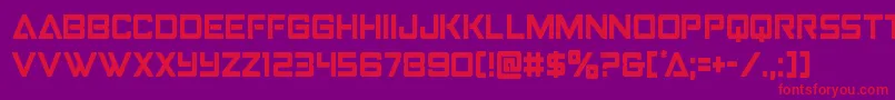 Strikefightercond Font – Red Fonts on Purple Background