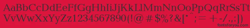 Blt55C Font – Black Fonts on Red Background