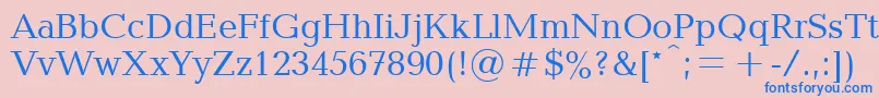 フォントBlt55C – ピンクの背景に青い文字