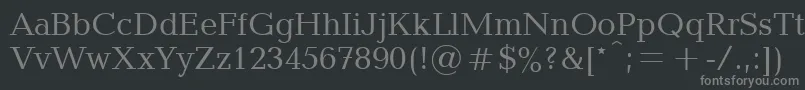 Fonte Blt55C – fontes cinzas em um fundo preto