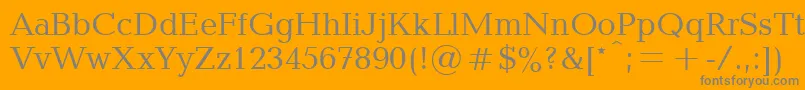Czcionka Blt55C – szare czcionki na pomarańczowym tle