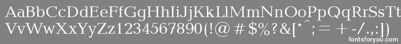 フォントBlt55C – 灰色の背景に白い文字