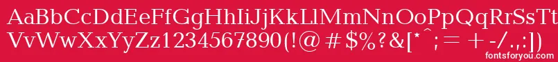 フォントBlt55C – 赤い背景に白い文字