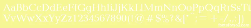 Blt55C Font – White Fonts on Yellow Background