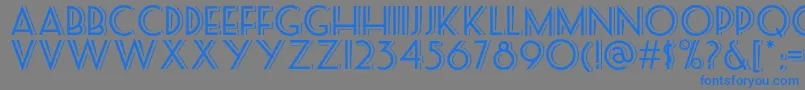 フォントSeasideresortnf – 灰色の背景に青い文字