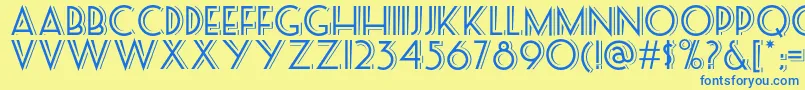 Seasideresortnf Font – Blue Fonts on Yellow Background