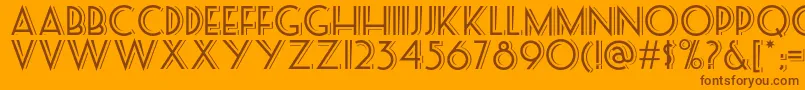 Шрифт Seasideresortnf – коричневые шрифты на оранжевом фоне