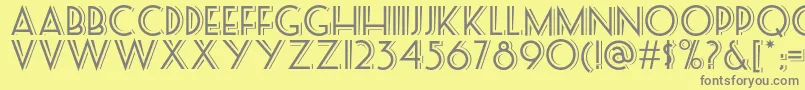 Seasideresortnf Font – Gray Fonts on Yellow Background