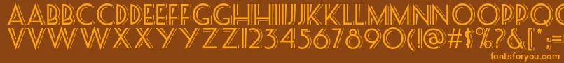 Seasideresortnf Font – Orange Fonts on Brown Background