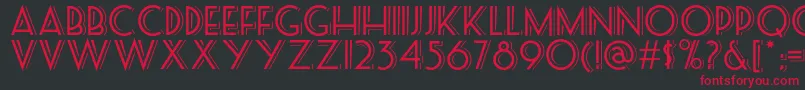 Шрифт Seasideresortnf – красные шрифты на чёрном фоне