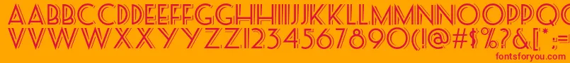 Seasideresortnf Font – Red Fonts on Orange Background