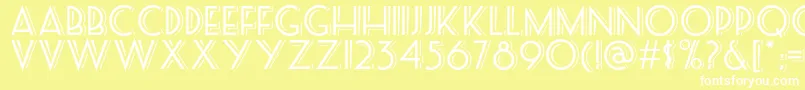 Seasideresortnf Font – White Fonts on Yellow Background