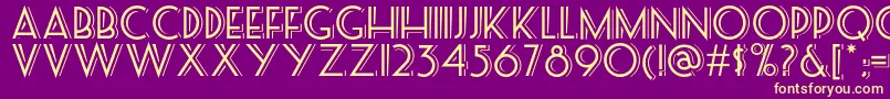 Seasideresortnf Font – Yellow Fonts on Purple Background