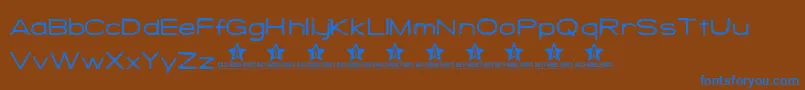 Savet Font – Blue Fonts on Brown Background