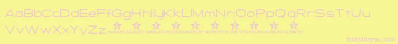 Savet Font – Pink Fonts on Yellow Background
