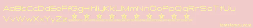 Savet Font – Yellow Fonts on Pink Background