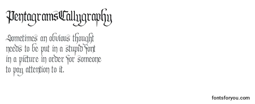 Überblick über die Schriftart PentagramsCallygraphy