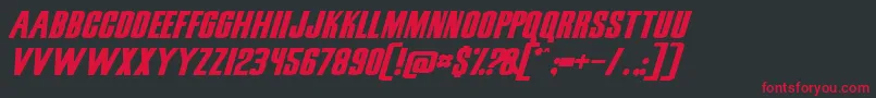 Luncn Font – Red Fonts on Black Background