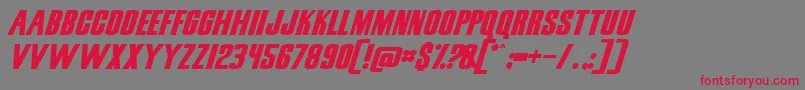 Luncn Font – Red Fonts on Gray Background