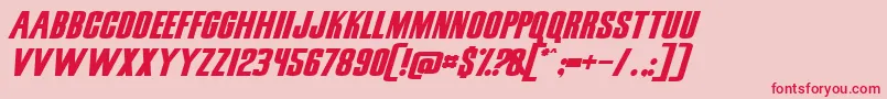 Luncn Font – Red Fonts on Pink Background