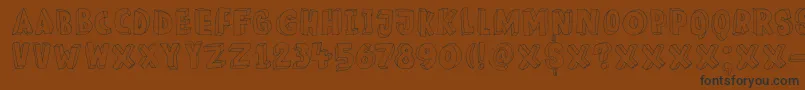 DkMeshuggeneh Font – Black Fonts on Brown Background