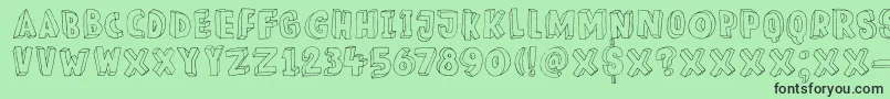 DkMeshuggeneh Font – Black Fonts on Green Background