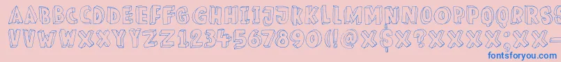 DkMeshuggeneh Font – Blue Fonts on Pink Background