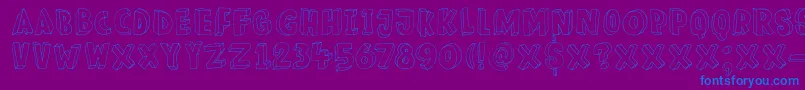 DkMeshuggeneh Font – Blue Fonts on Purple Background