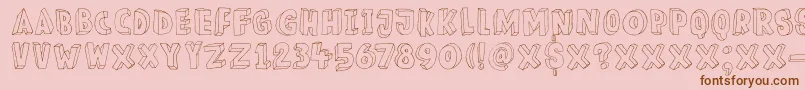 DkMeshuggeneh Font – Brown Fonts on Pink Background