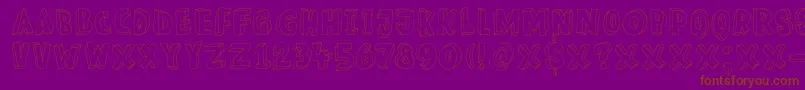 DkMeshuggeneh Font – Brown Fonts on Purple Background