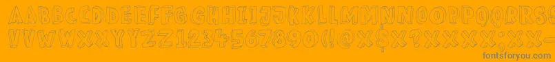 DkMeshuggeneh Font – Gray Fonts on Orange Background
