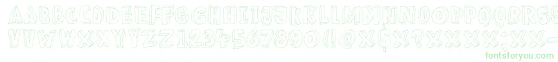 DkMeshuggeneh Font – Green Fonts on White Background