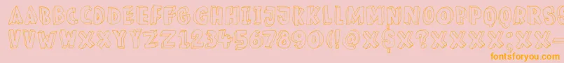 DkMeshuggeneh Font – Orange Fonts on Pink Background