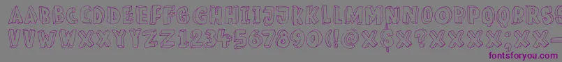 DkMeshuggeneh Font – Purple Fonts on Gray Background